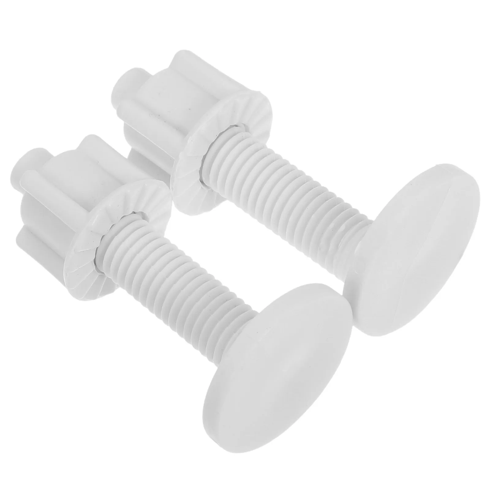 

2Pcs Toilet Seat Bolt Kit Plastic Screws Nuts Expansion Plugs for Secure Stable Fixation Quick Installation Replacement Repair