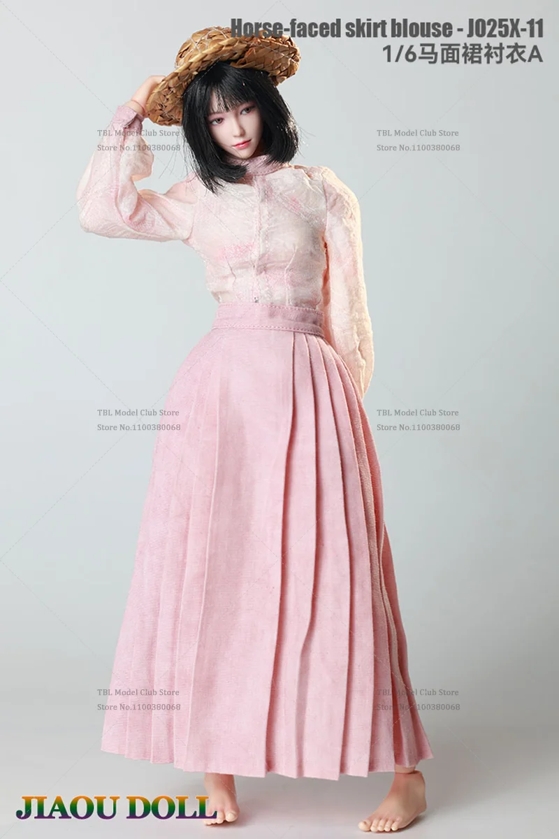 JO25X-11 A/B/C/D 1/6 مقياس النمط الجمهوري Hanfu Ma Mian تنورة الملابس النسائية نسخة محسنة لجندي شخصيات الحركة 12 بوصة #4
