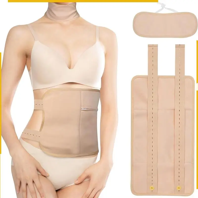 A76K Rizinusöl-Packung, Rizinusöl-Packung, Bio-Baumwolle für Taille und Hals, wiederverwendbare Rizinusöl-Packungen Khaki