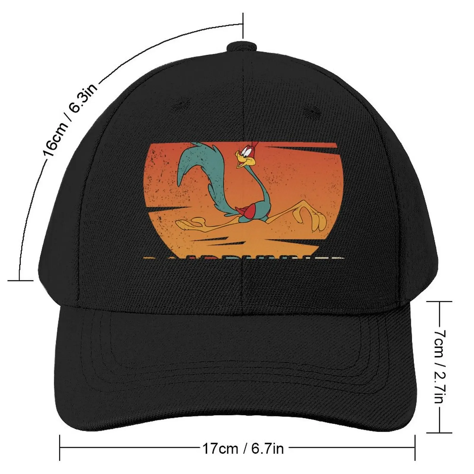 Vintage Retro Roadrunner Silhouette Baseball Cap Snapback Cap Wild Ball Hat Fishing cap Women's Men's