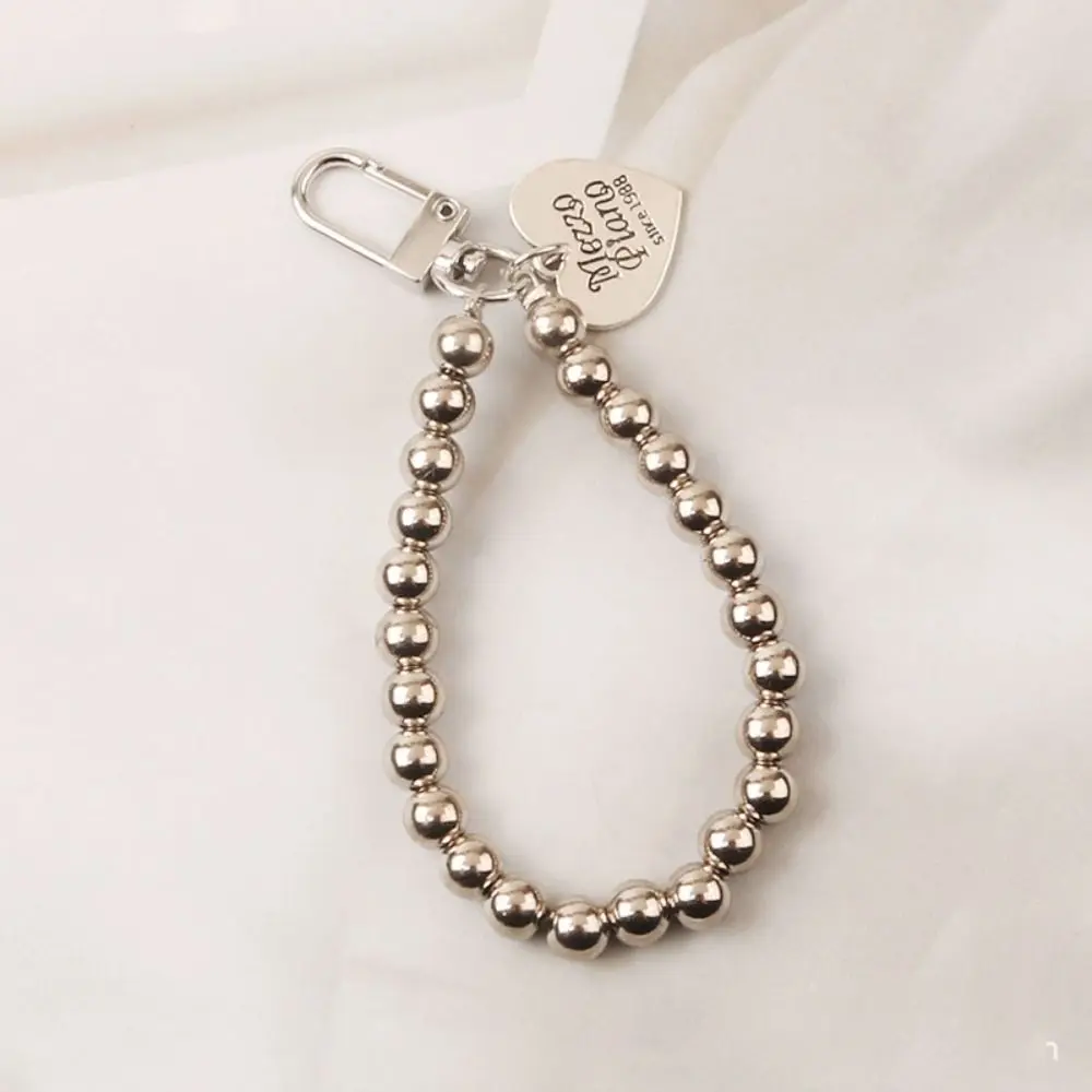 

Universal Mobile Phone Plating Beads Heart Anti-lost Hand Strap Bracelet Chain For iPhone 14 13 pro Samsung Flip 5 S23 Ultra