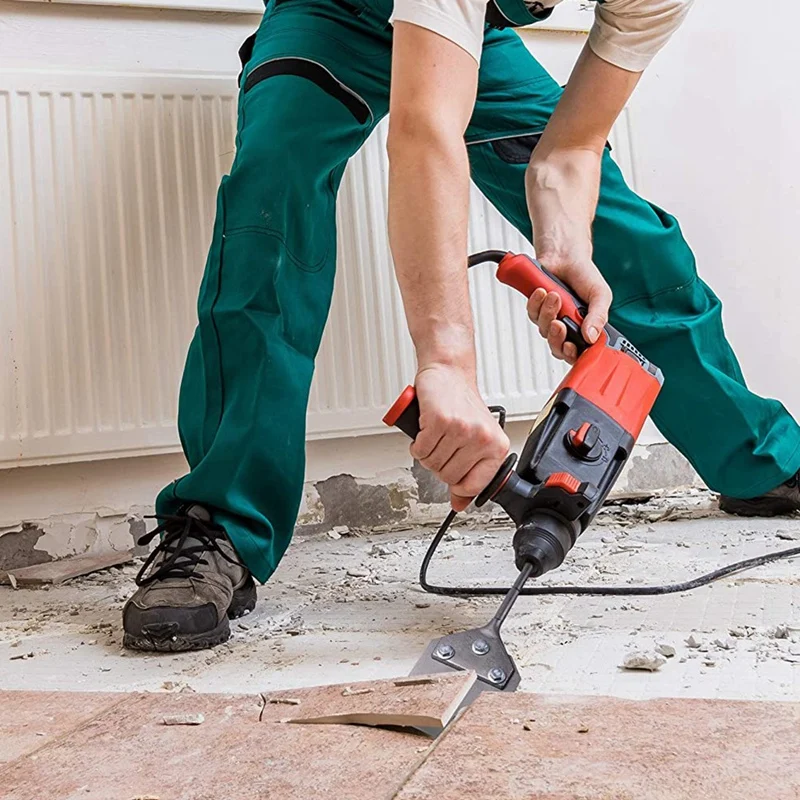 Flocons de carreaux larges et retrait d'adhésif, convient aux marteaux de démolition à distance SDS-Plus et aux perceuses à marteaux, 4 po