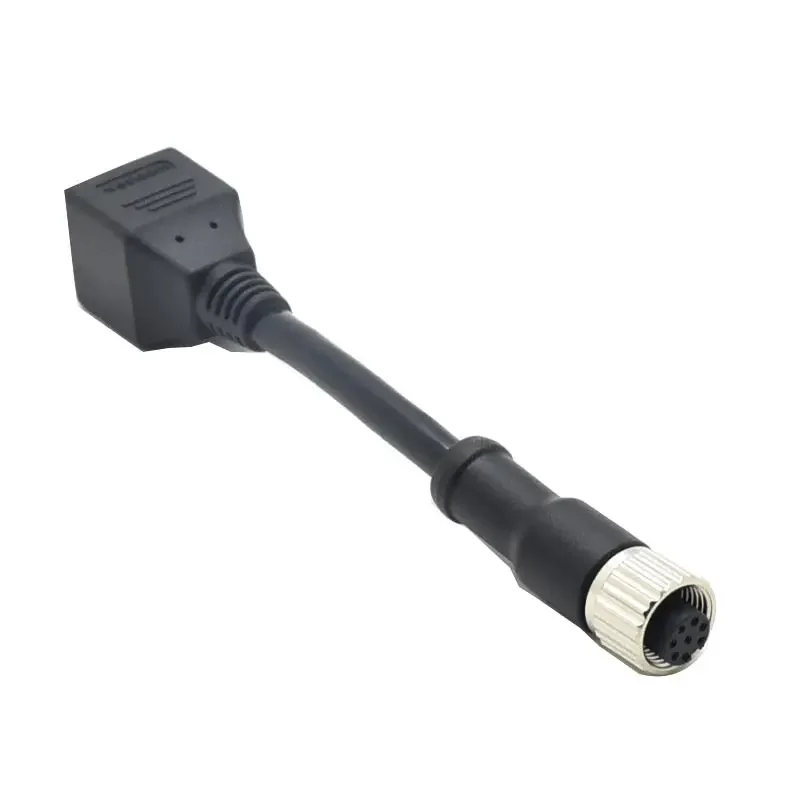 1pc M12 8Pin to RJ45 Waterproof Connector A-type Encoder to RJ45 Female Network Sensor 8 Pin A-Coding to rj45 Connectors