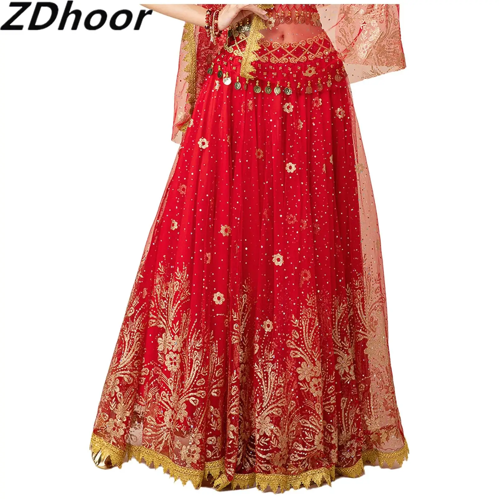 womens-belly-dance-skirt-sheer-tulle-with-exquisite-trims-elastic-waistband-big-swing-maxi-skirt-with-soft-lining-for-stage