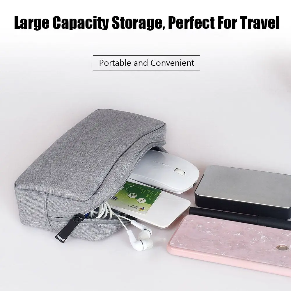 New Digital Accessories Storage Bag Portable USB Cable Earphone Organizer Makeup Cover Travel Gadget Devices Pouch