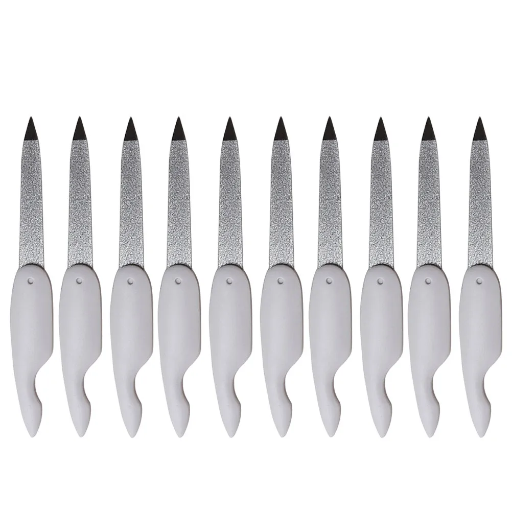 

10Pcs Nail Files Folding Double Side Portable Professional Manicure Tools Nail Buffer for Acrylic Natural Nails Polish