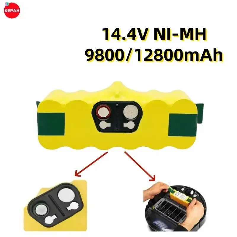 

Ni-mh sc 14.4v battery pack 12800mah battery for i robot sweeper 880 870 robot sweeping machine sweeper battery