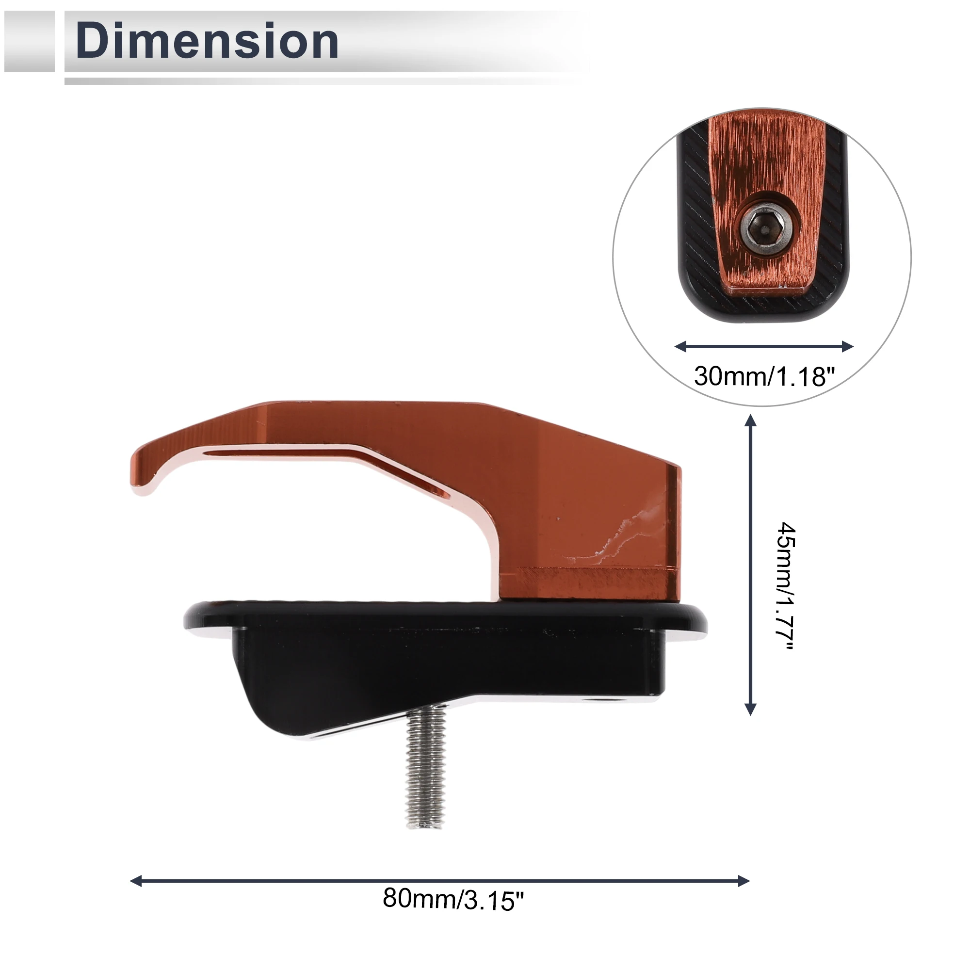 Motoforti مستطيلة مع فتحة من سبائك الألومنيوم للدراجات النارية، مجموعة واحدة برتقالية