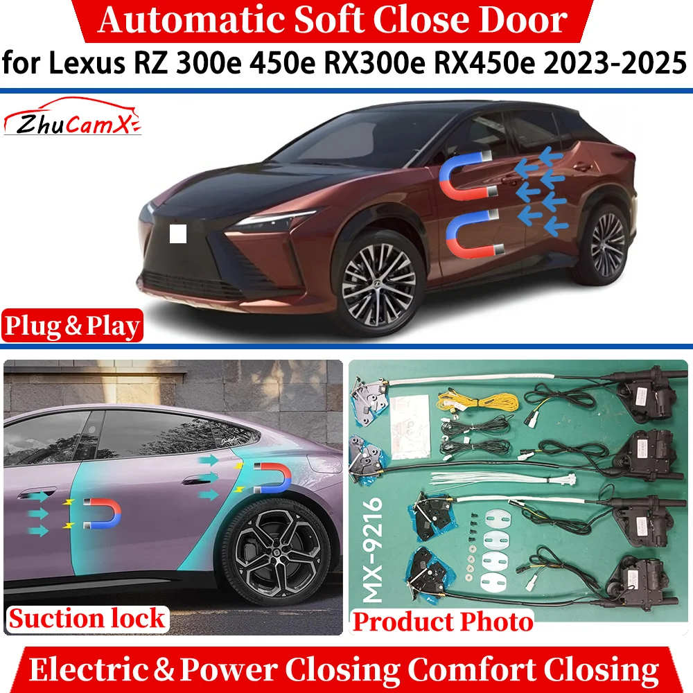 

for Lexus RZ 300e 450e RX300e RX450e 2023-2025 Car Automatic Soft Close Door Electric Power Comfort Closing Suction lock System