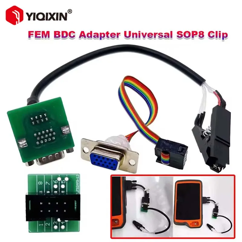 

Универсальный адаптер FEM BDC SOP8 для Xhorse Key Tool Plus VVDI PROG CGDI ACDP для BMW X1 X3 X5 X6 3 серии Key Lost Program