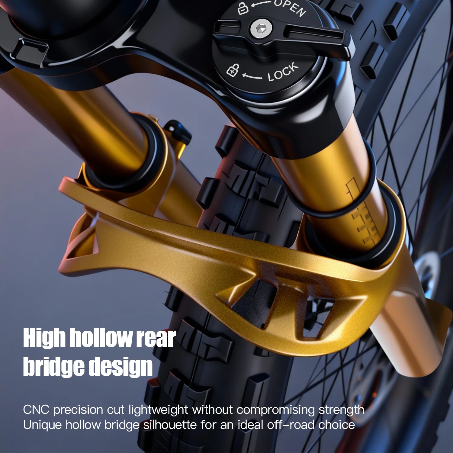 SPEEDONE MTB Suspension Air Fork 27.5/29 inch 120mm Travel Backward Arch MTB Fork Ultralight Design 15x110mm Boost Bicycle Fork - view 2