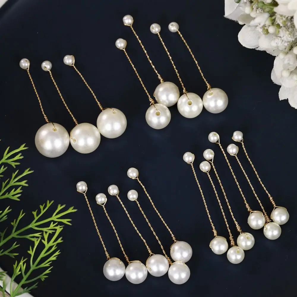 18 шт./компл., свадебная заколка для волос с двойной головкой, искусственный жемчуг, складная элегантная свадебная заколка для волос, винтажная заколка для волос из искусственного жемчуга