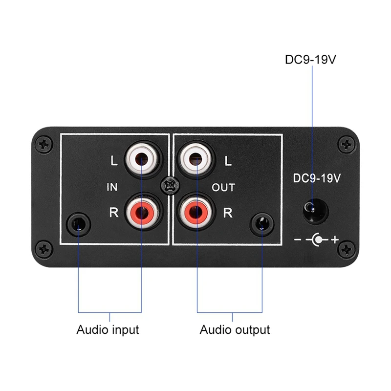 AU-10X NE5532 Stereo Audio Voorversterker Amp Hoofdtelefoon Versterker Board Gain 20Db RCA 3.5MM Volumeregeling EU Plug