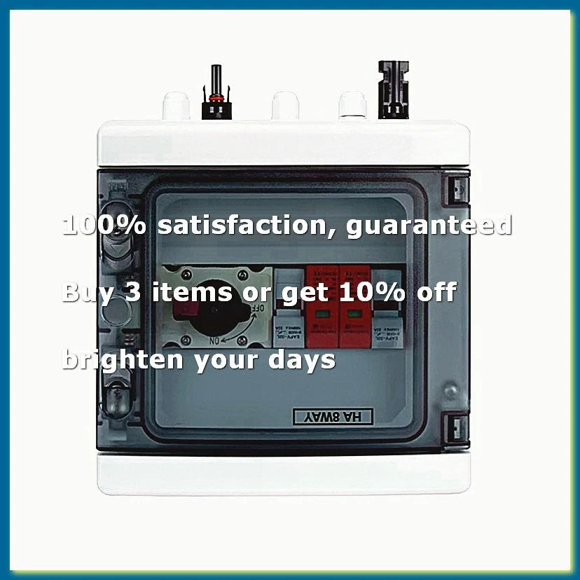 ●Solar Photovoltaic PV Combiner Box with Protection 1 Input 1 Out DC 1000V 15A Fuse MCB SPD Waterproof Box