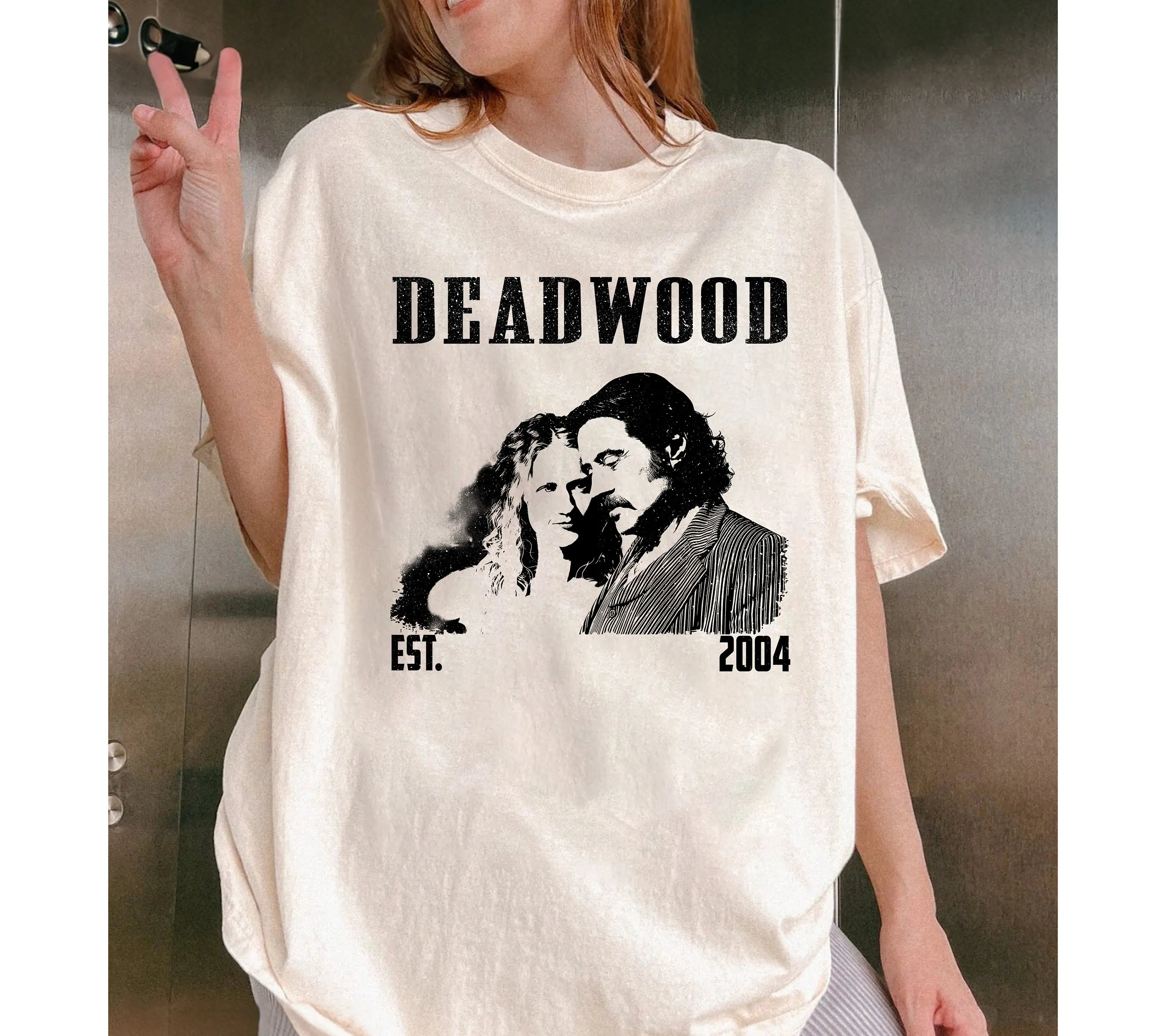 Футболка дэдвуд, винтажная ретро-футболка для ТВ-сериала, с изображением фильмов, середины века