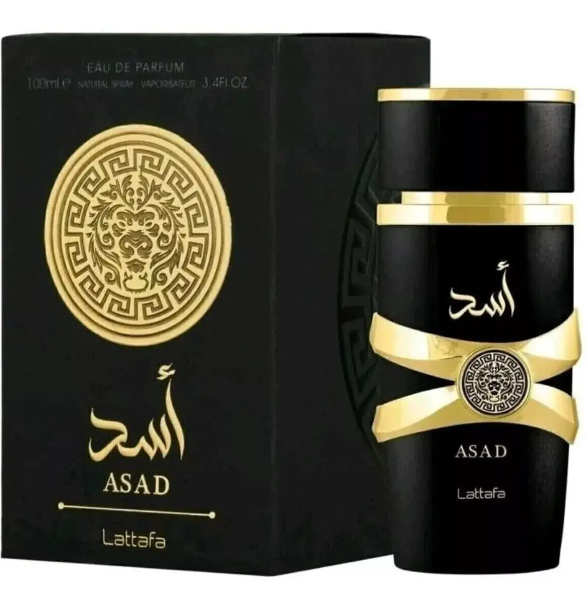 Lattafa Asad Eau De Perfum para hombres y mujeres |   Fragancia árabe de larga duración |   3,4 Oz / 100ml |   Stock de EE. UU. El mejor regalo