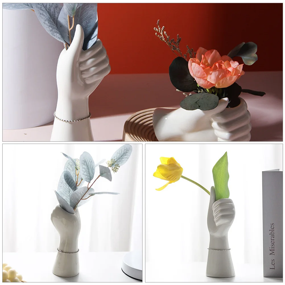 

1Pcs Porcelain Vase Creative Face Vase Abstraction Handmade Flower Pot Modern Art Home Decoration Interior Space Ornament