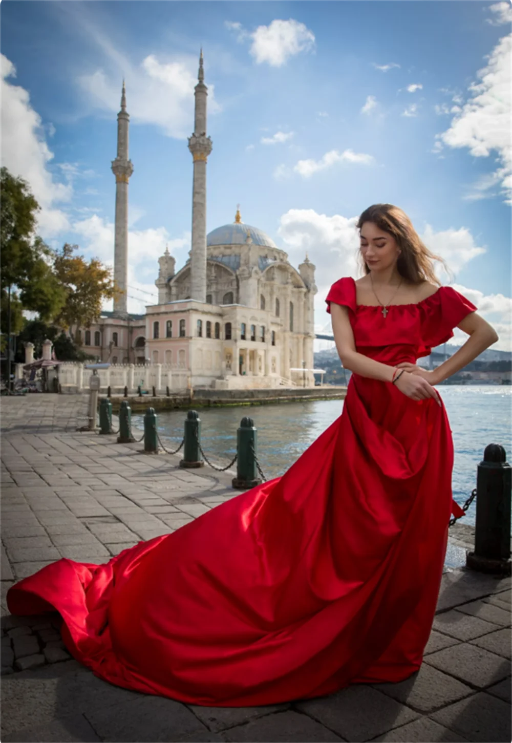 Red Prom Dresses Sexy Off-the-shoulder Long Tail Evening Dress فساتين السهرة Wedding Photography Formal Occasions Party Dress