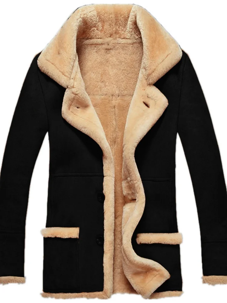

Осенне-зимнее цельное меховое толстое пальто, элегантное, роскошное, модное меховое пальто для мужчин, европейская и американская куртка