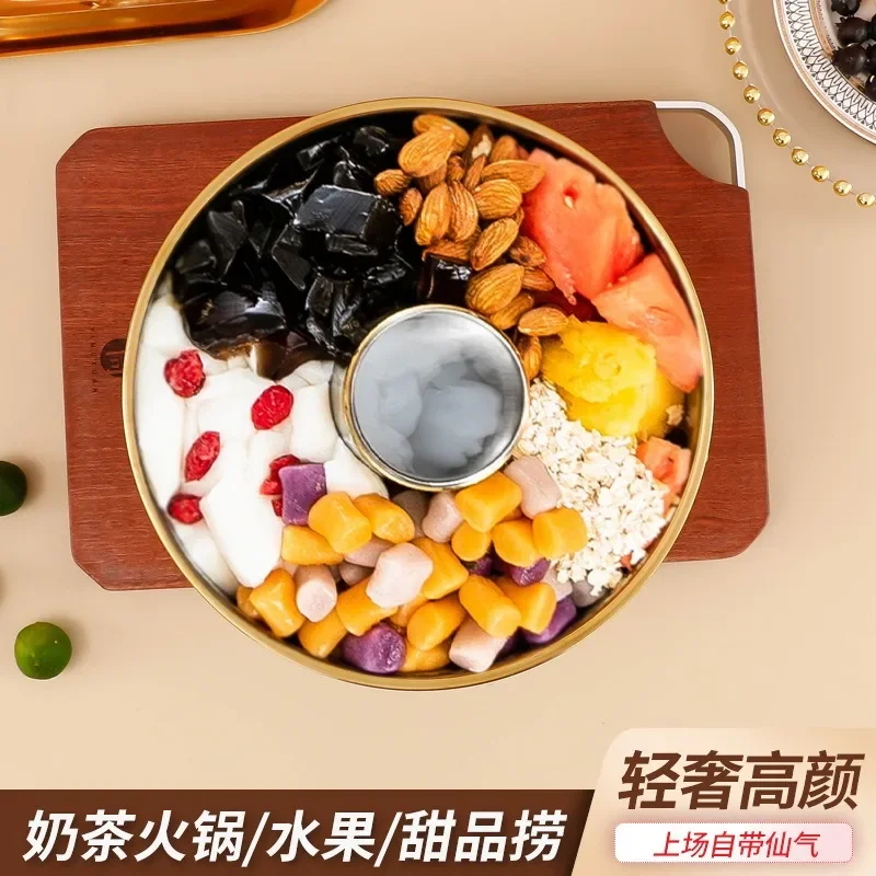 Rose Gold Chinese Style 410 Stainless Steel Small Hotpot - Single Person Dry Ice Hot Pot for a Classic Old Beijing Experience