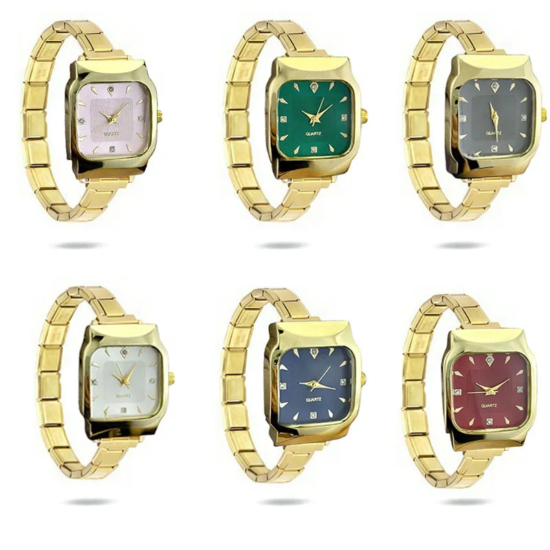 Trend Square Stainless Steel Band Quartz Watch High Grade Texture Unisex Versatile Fashion Daily Basic Wristwatch