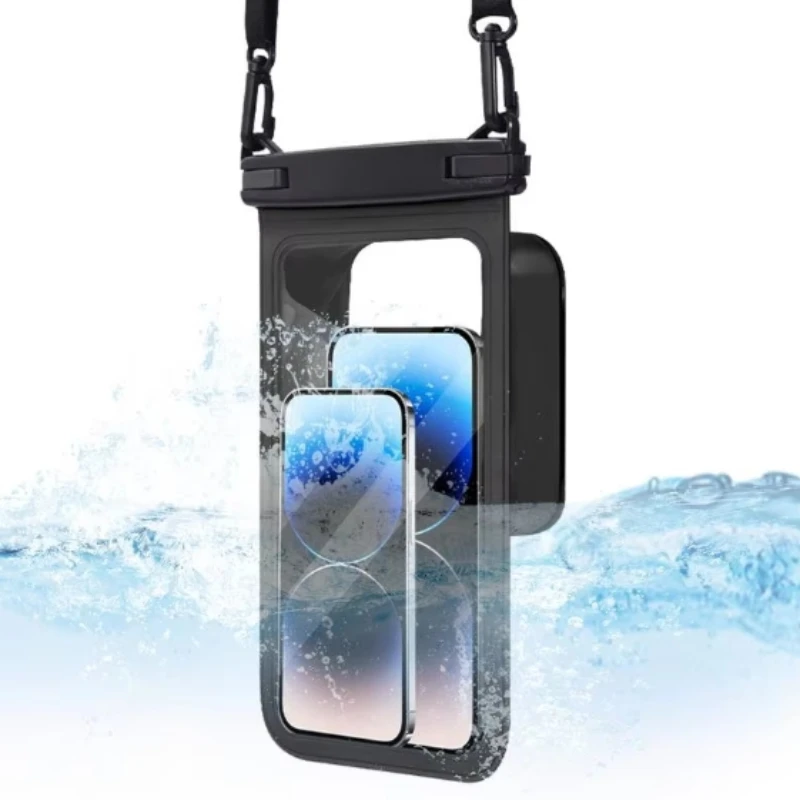 Waterdichte mobiele telefoontas met veilige vergrendeling Mobiele telefoon-droge tas met grote capaciteit en draagkoord voor strand, zwembad en waterpark