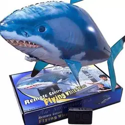 Creative Remote Control Flying Fish Shark Electric Air Inflatable Flying Fish Party RC Animal Toy for Kids Gift U2P6