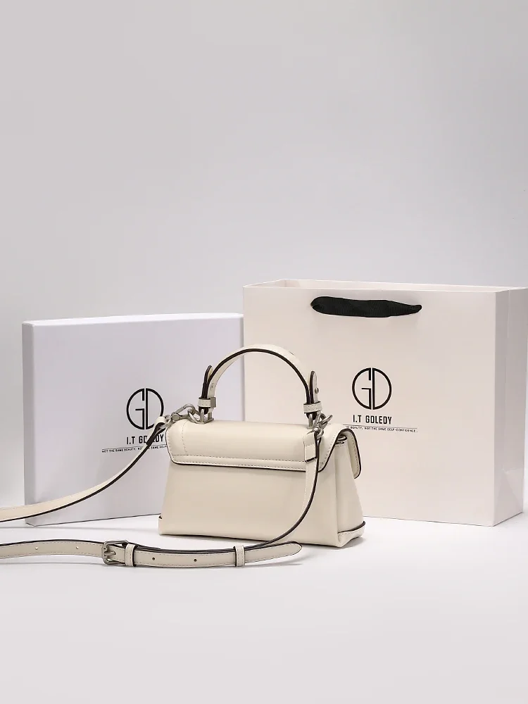 Bolsa de mão luxuosa e popular com couro de alta qualidade, bolsa crossbody de ombro macia e portátil para sair e encontros