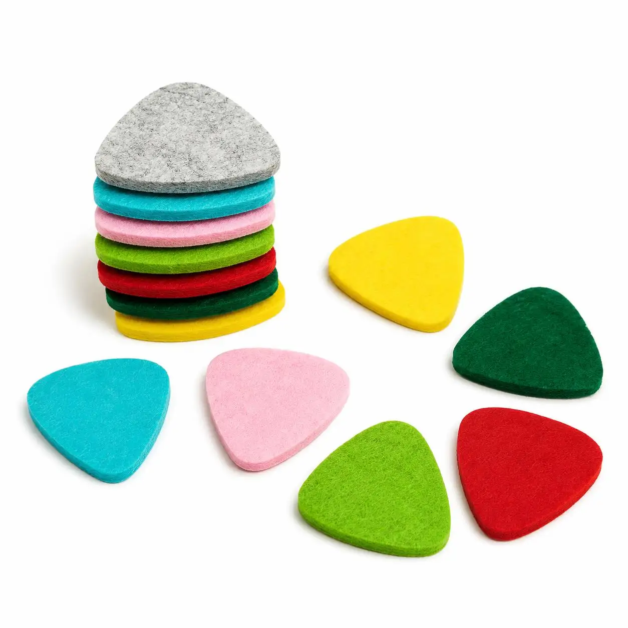 Plectres de guitare en feutre – 5/10/20 plectres en feutre durables dans des ensembles portables pour musiciens, enseignants et familles multi-guitares TMZ