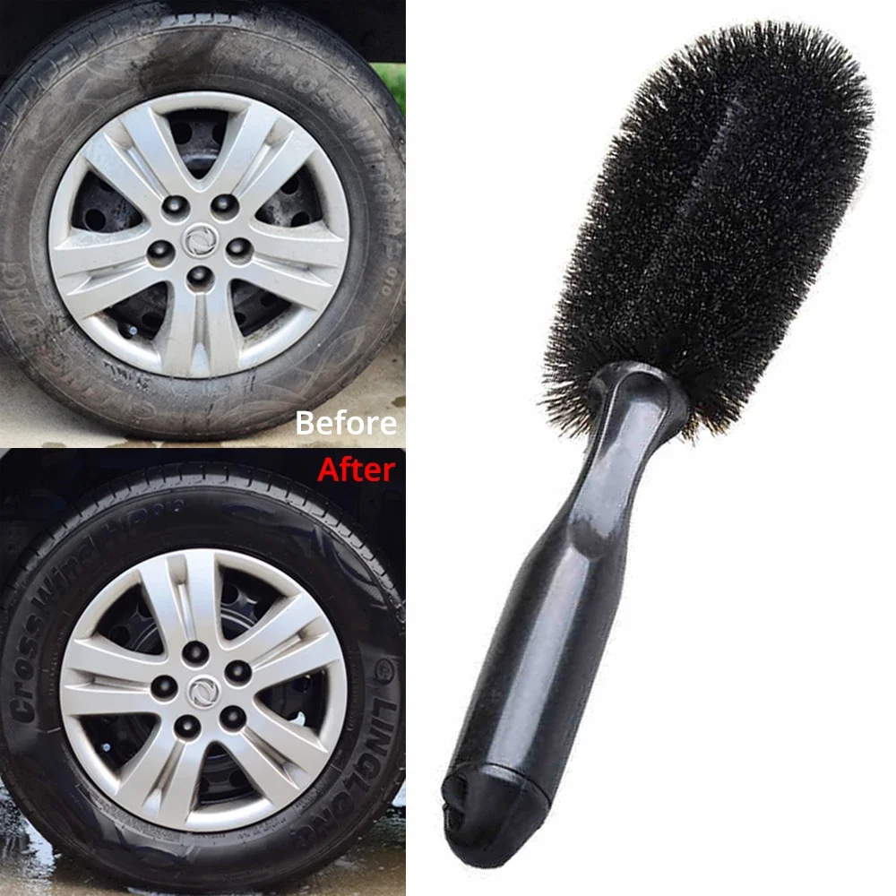 Car Wheel Brush Tire Cleaning Brushes Tools Car Rim Scrubber Cleaner Duster Handle Motorcycle Truck Wheels Car Detailing Brush