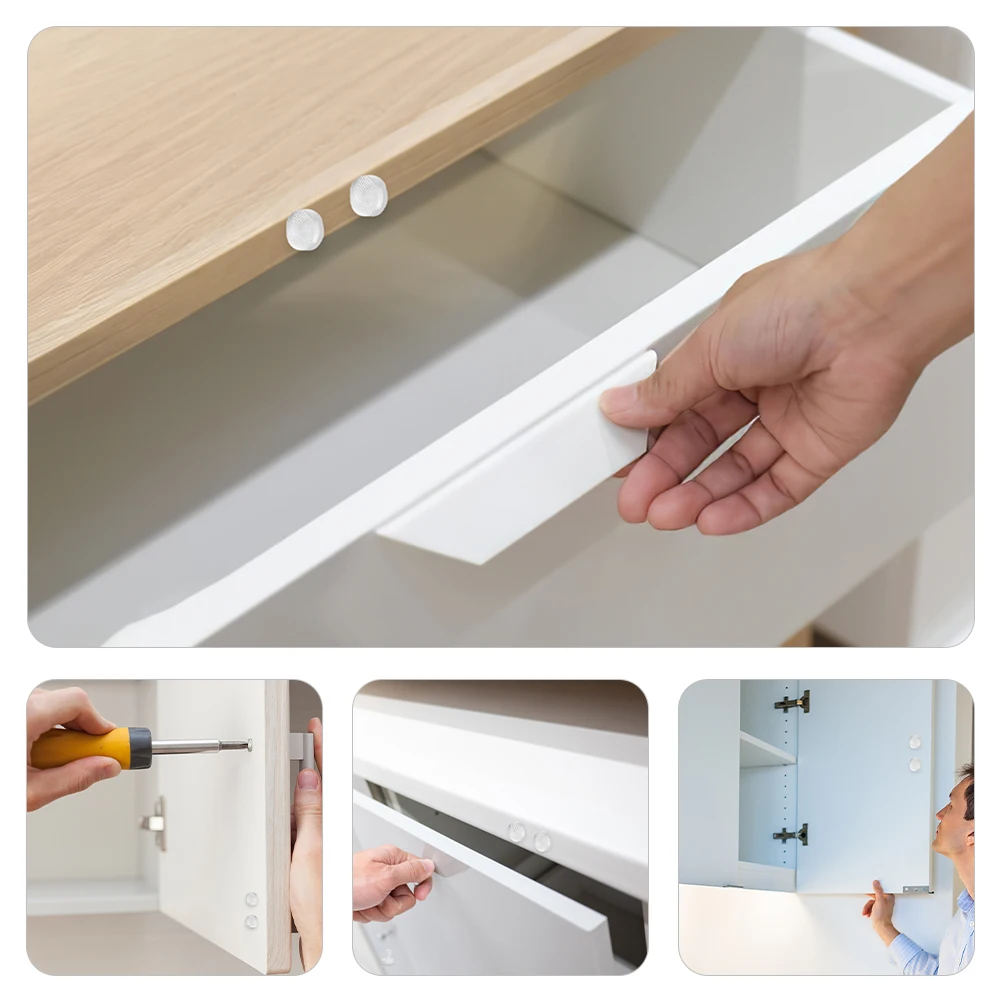 

75pcs Cabinet Silicone Anti Skid Pads For Furniture Glass Table Drawer Bumpers Clear Glass Desk Pad Bumper Top Spacers Drawer