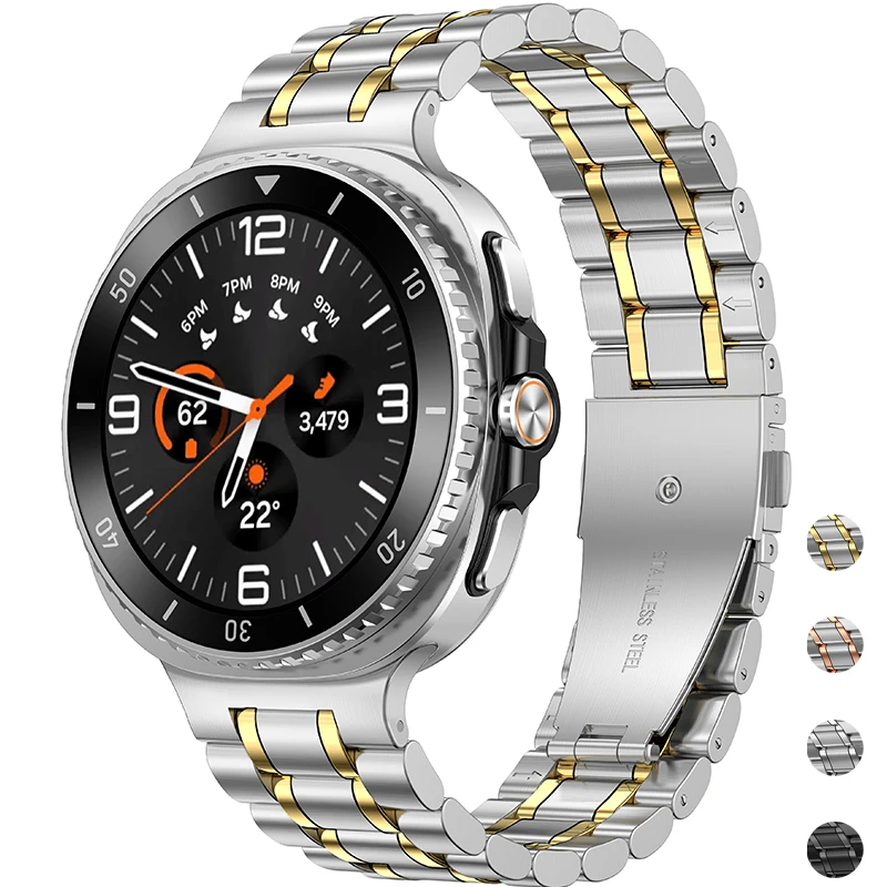 Metall-Armbänder für Samsung Galaxy Watch8 9/8Classic 40 44mm 46mm Edelstahl Handgelenk-Armband Correa für Galaxy Watch 8 Ban
