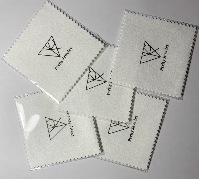 Print Custom LOGO 300pcs 8X8CM Customized Personalized Silver Polish OPP Bags Cloth Silver Jewelry Cleaner Microfiber Suede