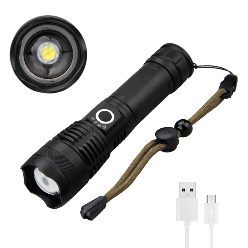 lanterna P50 Led Flashlight Mini Torch Tactical Flashlight Zoomable Waterproof Protable Outdoor Camping Bike Light