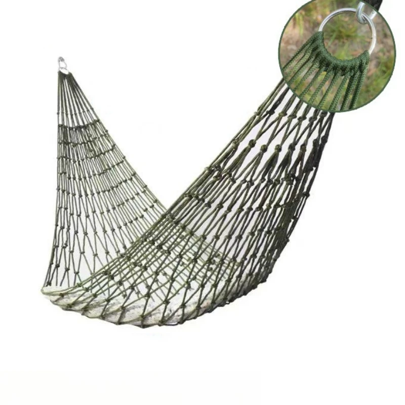 

Thickened Rope Hand Braided Mesh Hammock, Durable Outdoor Swing Hammock, Lightweight Camping Gear for Outdoor Travel & Picnic