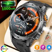 LIGE nuevo reloj inteligente para hombres 1000mAh batería de gran capacidad linterna para exteriores llamada Bluetooth impermeable deporte Fitness Smartwatch