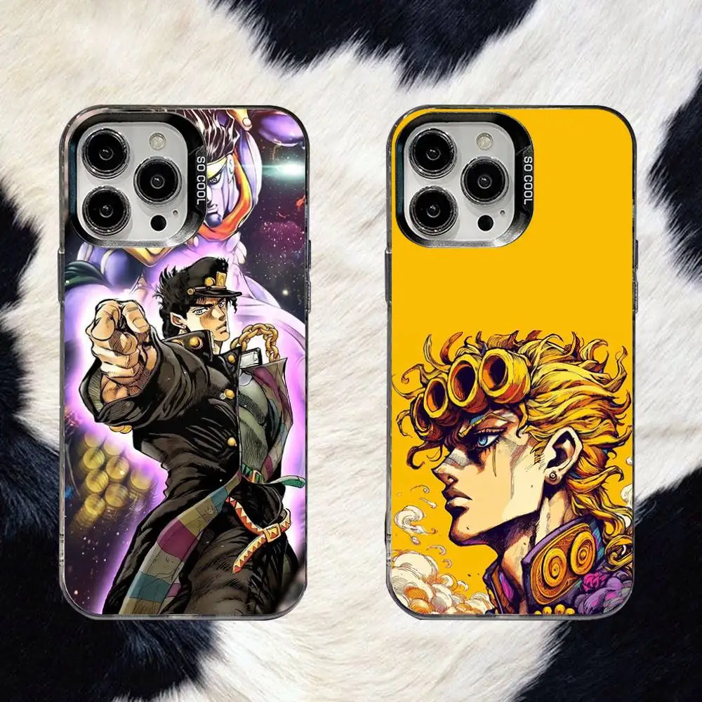 

Jojo Bizarre Adventure Phone Case For iPhone 16,15,14,13,12,11,8,7,Pro,Max,Plus,Mini,XS,SE Anti Fall Black Matte Hard
