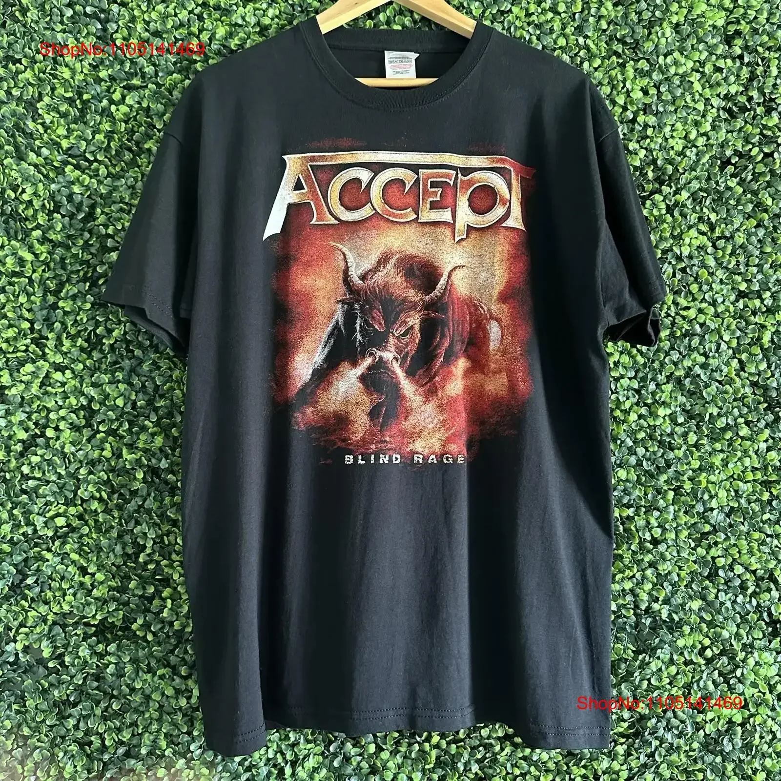 Accept Blind Rage X Large XL METAL BAND T SHIRT TEE vintage Washed Casual Top For Everyday Wear graphic Stylish Slightly