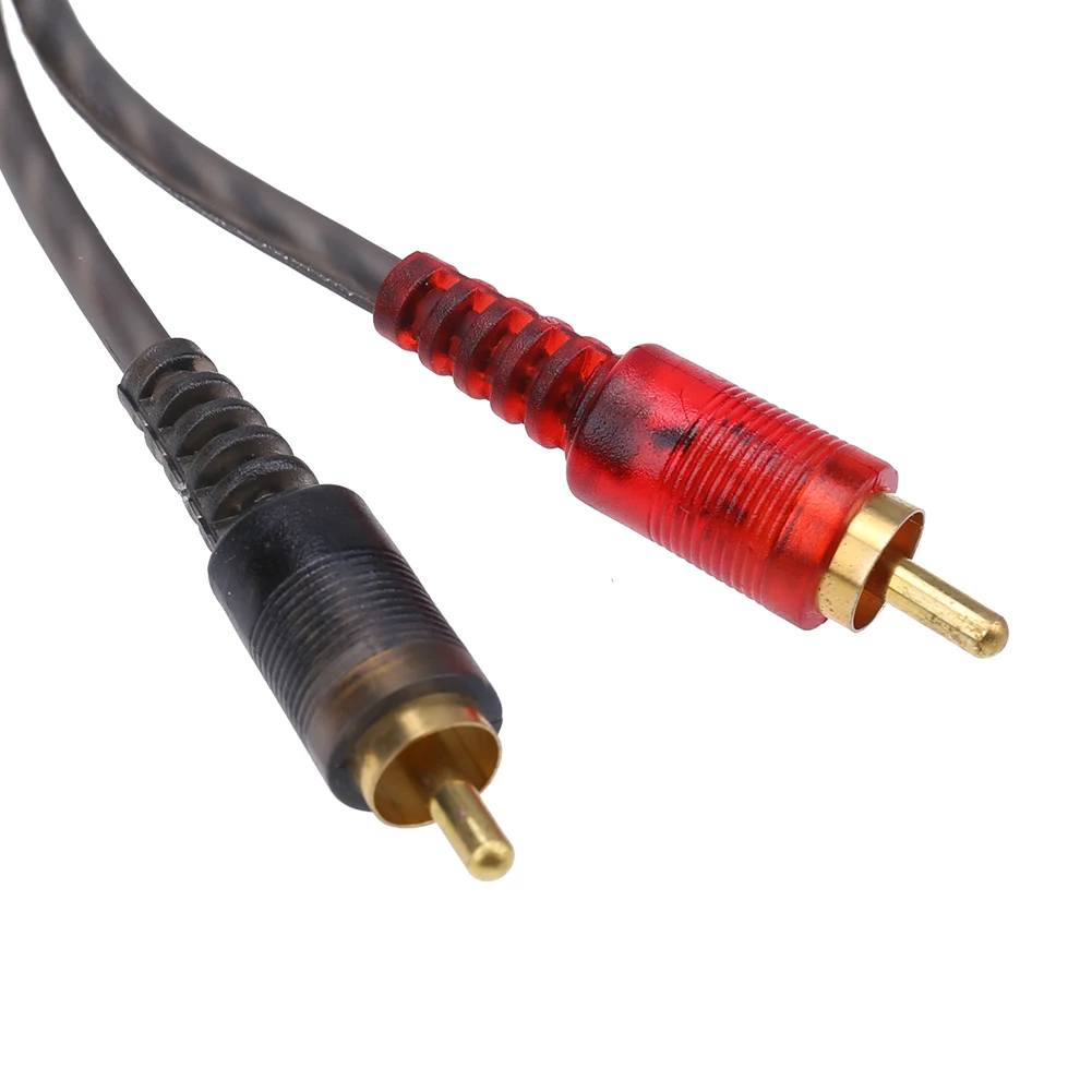 2 RCA to 1 RCA Splitter Cable Pure Copper 1 RCA Female to 2 RCA Male Adapter Y Splitter Cord for Car Audio System Subwoofer