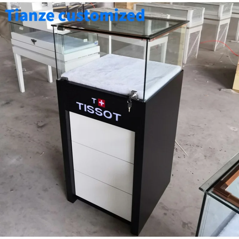 [Customized] high end wood glass jewelry display showcase,jewelry showcase department store custom jewellery showcase kiosk