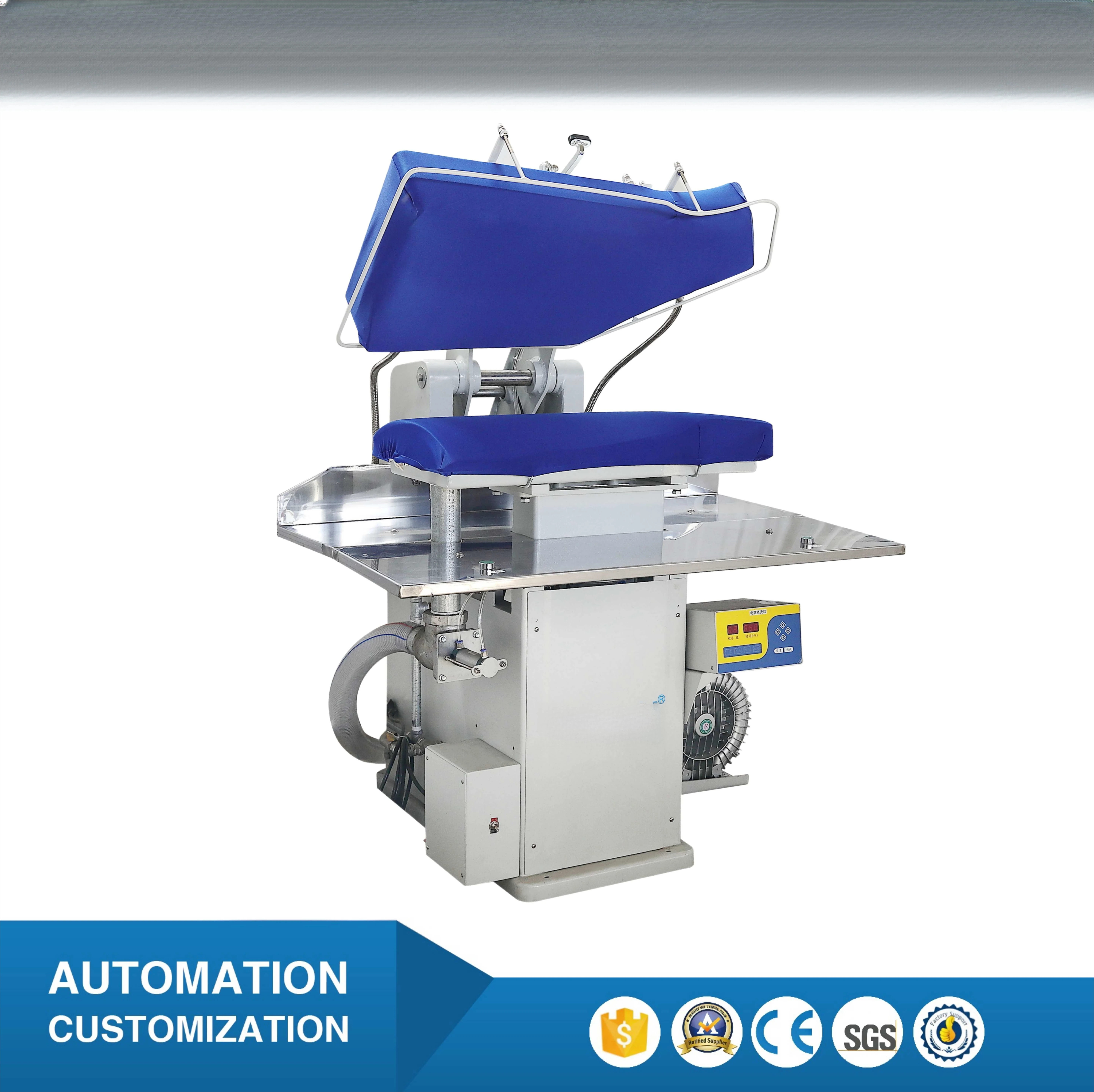 QS-AC Computer Left Front Body Steam Press Iron Equipment Electric Industrial Laundry Machine
