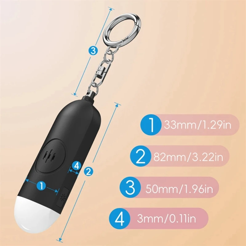 Self-Defense Alarm Smart Tag Gps Tracker Portable Rechargeable Alarm Key Child Finder Pet Carmini Airta(White) Easy To Use