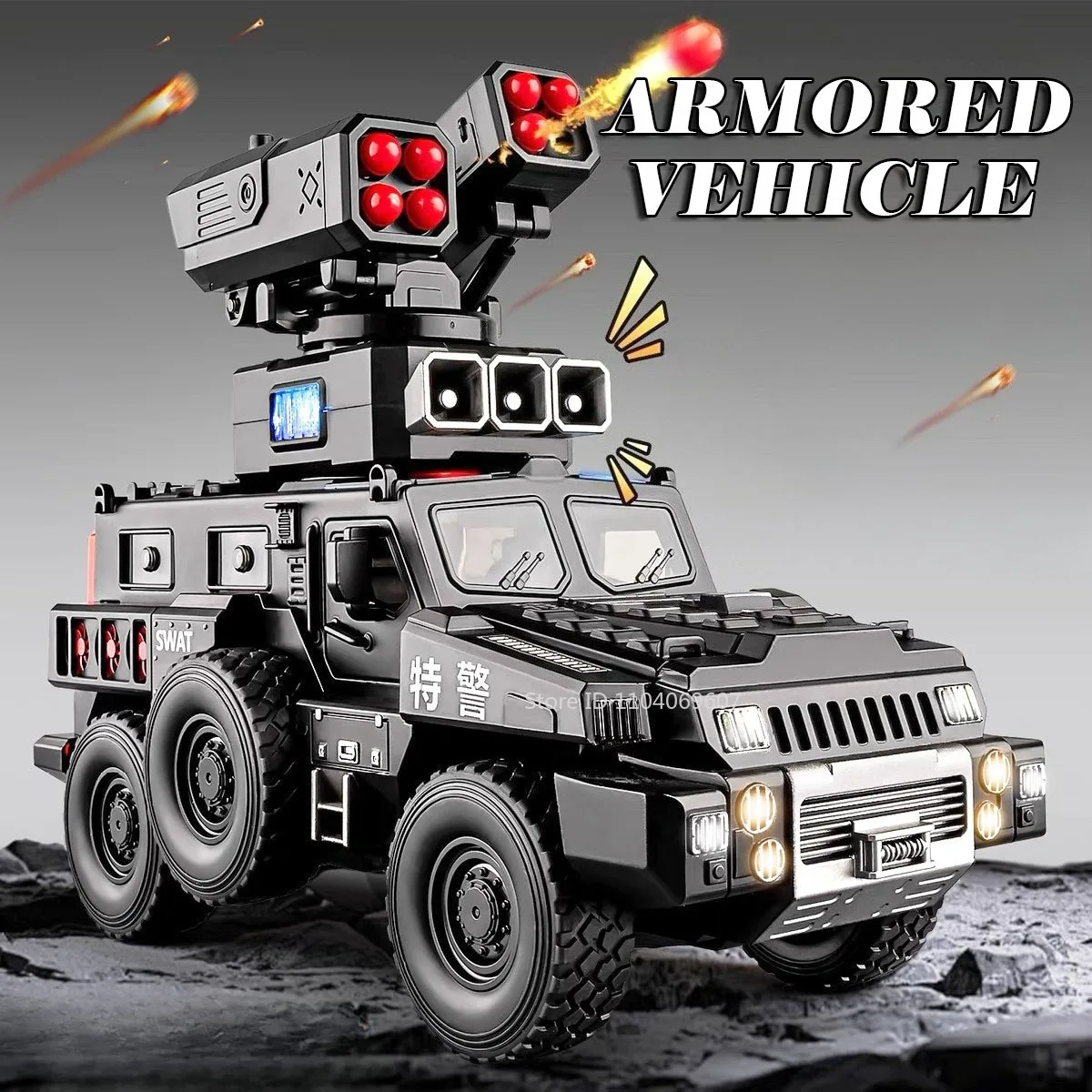 1:50 برج مزدوج نموذج مركبة مدرعة اللعب المعدنية دييكاست العسكرية على الطرق الوعرة سيارات ضوء الصوت التراجع الأبواب مفتوحة الأولاد الهدايا