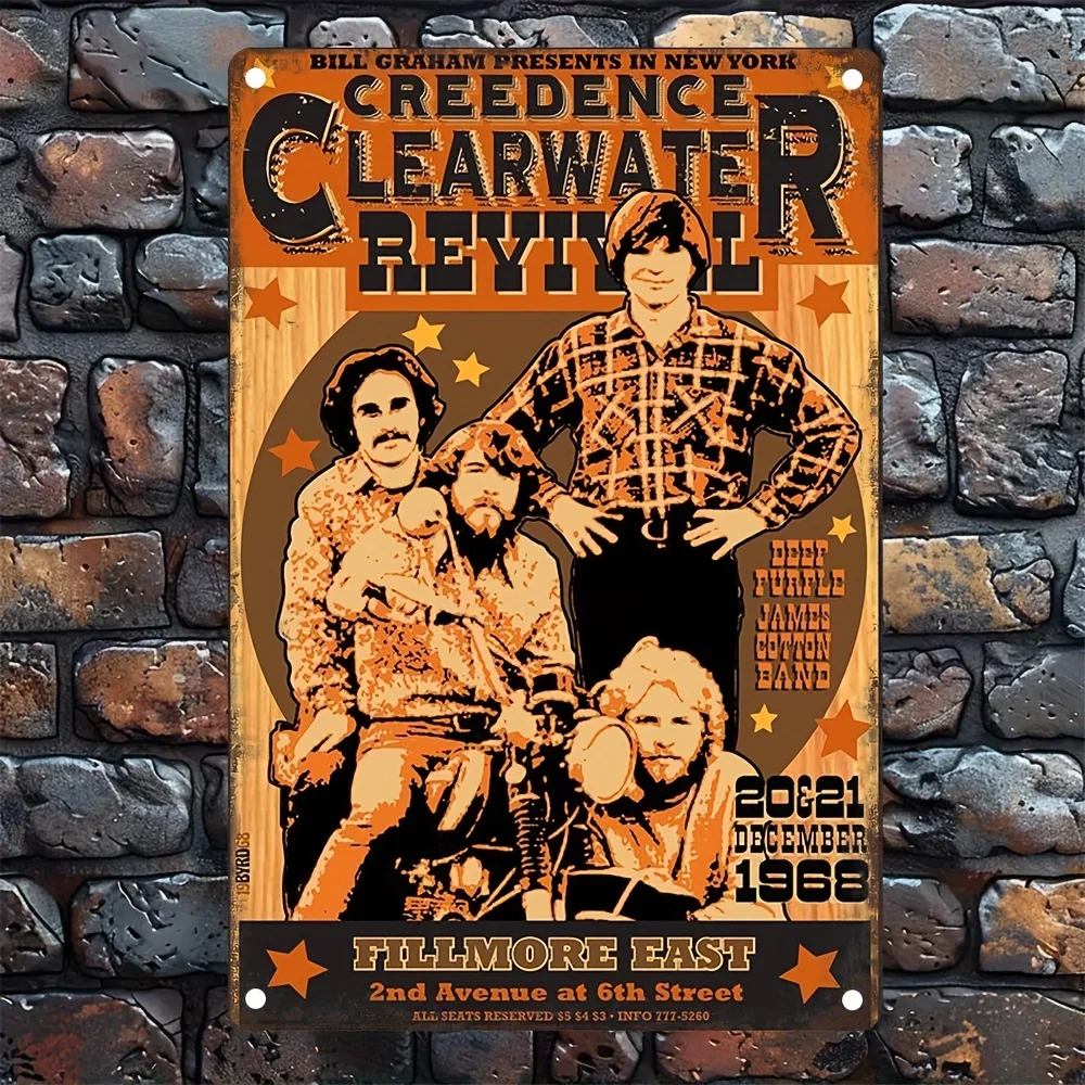 frameless metal sheet painting, , Faith Clearwater Revival Band Iron Plate,  