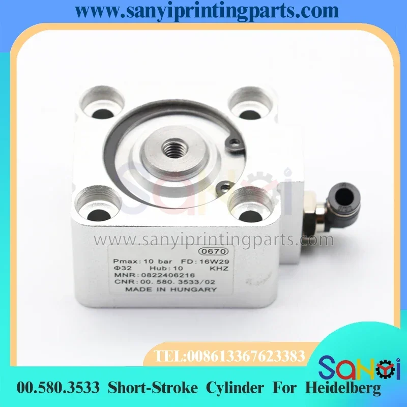 

Короткоходовой цилиндр Heidelberg 00.580.3533 D32 H10 для XL105 CX102 CD102 SM102 CD74 Детали печатной машины