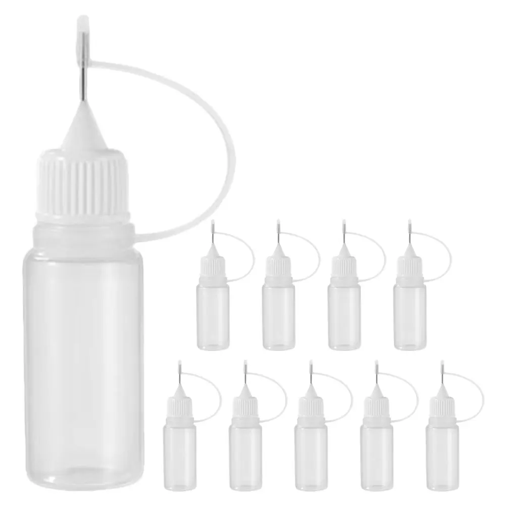 10 Pcs Addition Bottle Precision Needle Oil Bottles Needle Tip Applicator Glue Dispenser Squeeze Paint Lab Craft Tool
