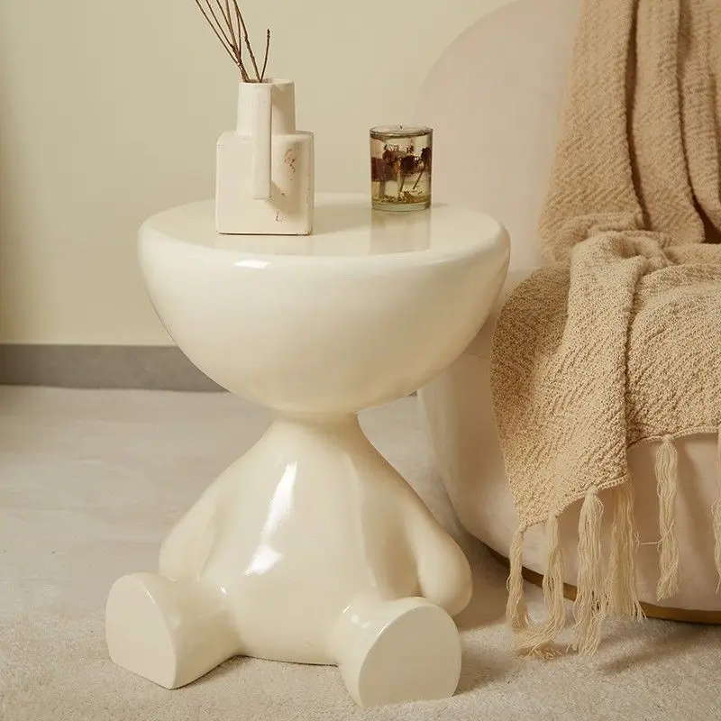 

Cry Side Table Creative Display Piece Mobile Small Flat Head Coffee Table Living Room Sofa Small Aparent Home Bedroom