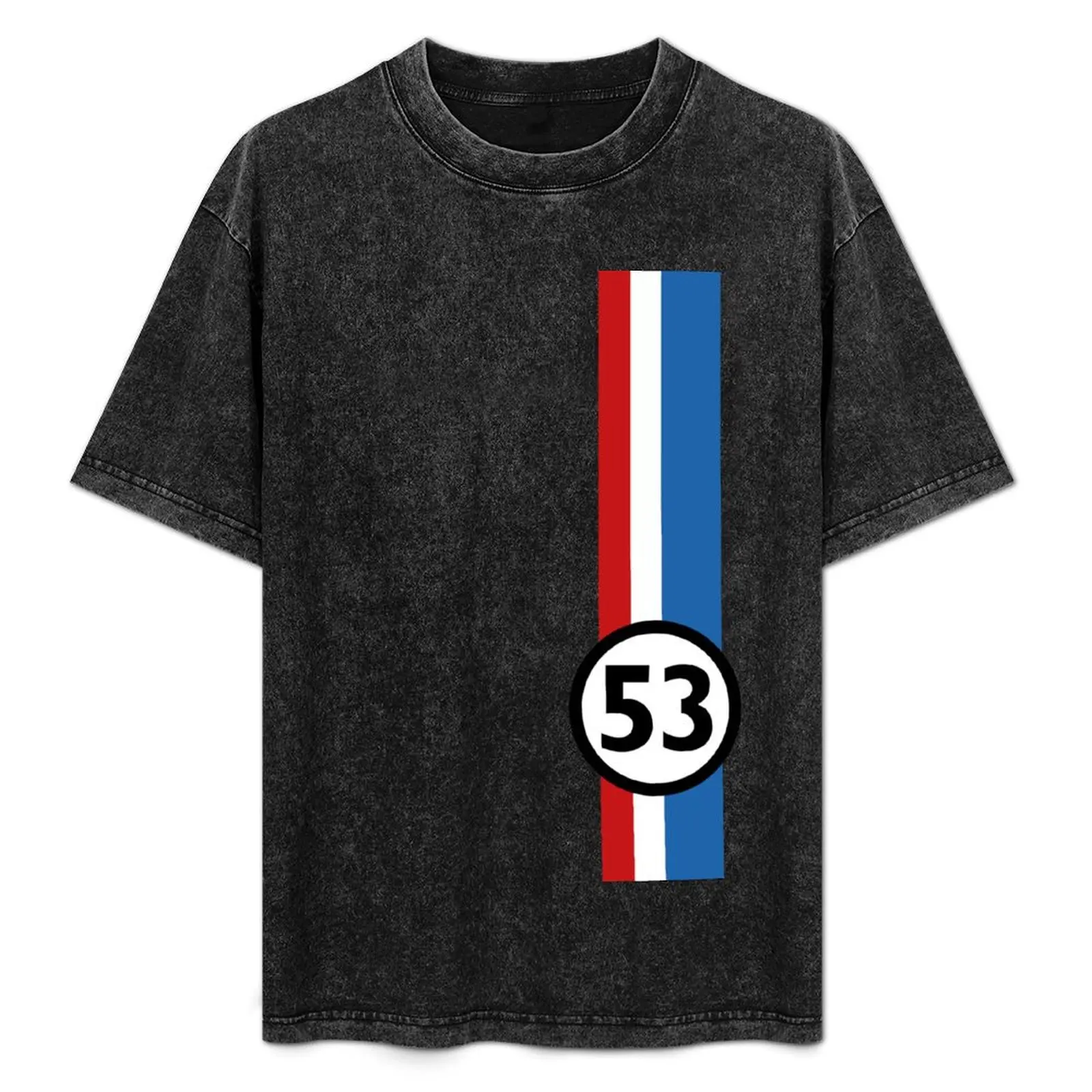

herbie 53 old car T-Shirt Fashion Print Casual Short Sleeve