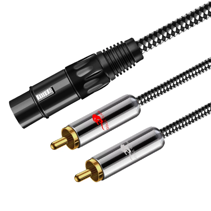 

Regular 3 Pin XLR Female to Dual RCA Cable for Headphone Sound Box Audio Amplifier Shielding Audiophile Cable 1M 2M 3M 5M 8M 10M