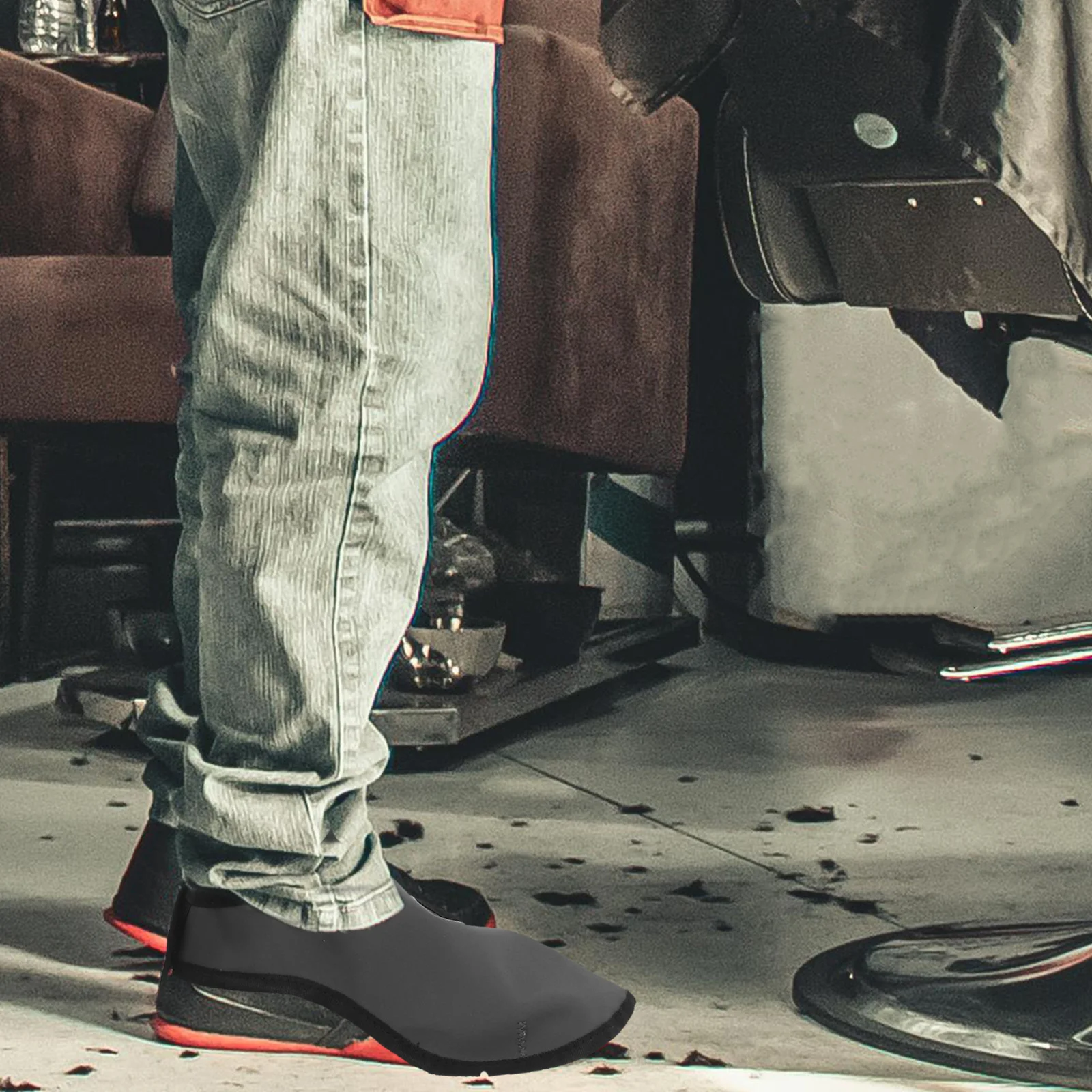 

4Pcs Barber Shoes Cover Hair Stylist Reusable Fabric Shoe Protectors Haircut Boot Covers Sneaker Overshoes Salon Accessories